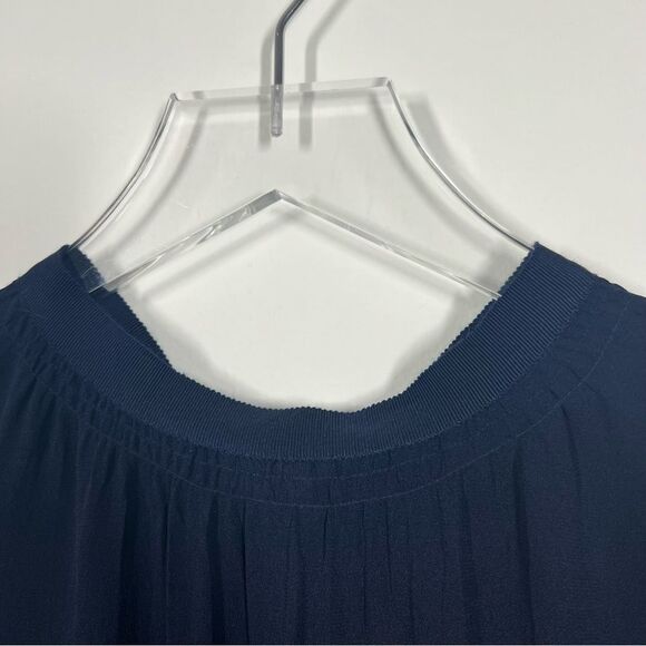 Joseph Women's Size EU 38 US 6 Blue Lucinda Georgette Silk Sleeveless Midi Dress - Picture 4 of 10